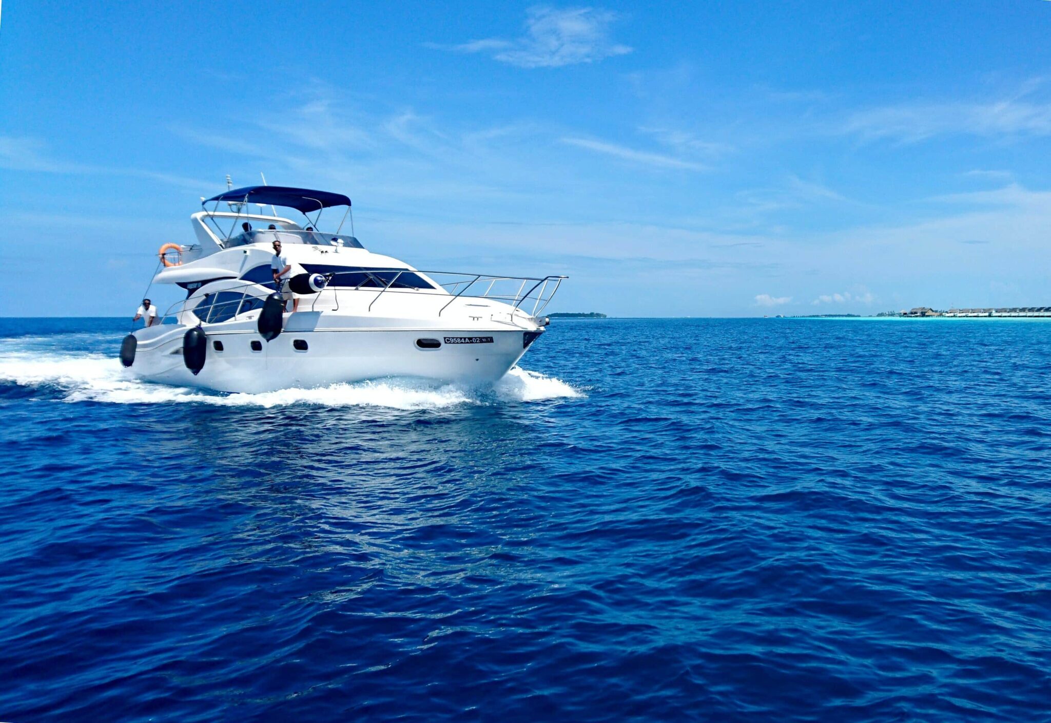 First time boat buyer - photo of a large boat under calm seas