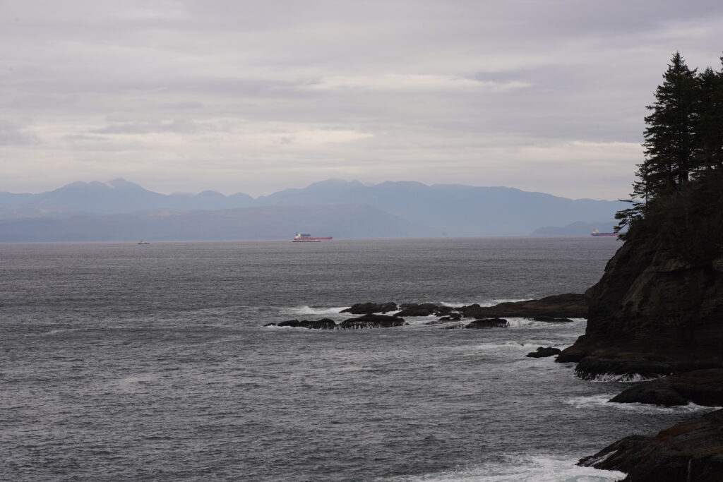 Washington Coastline on the Pacific Ocean showing long-range cruising